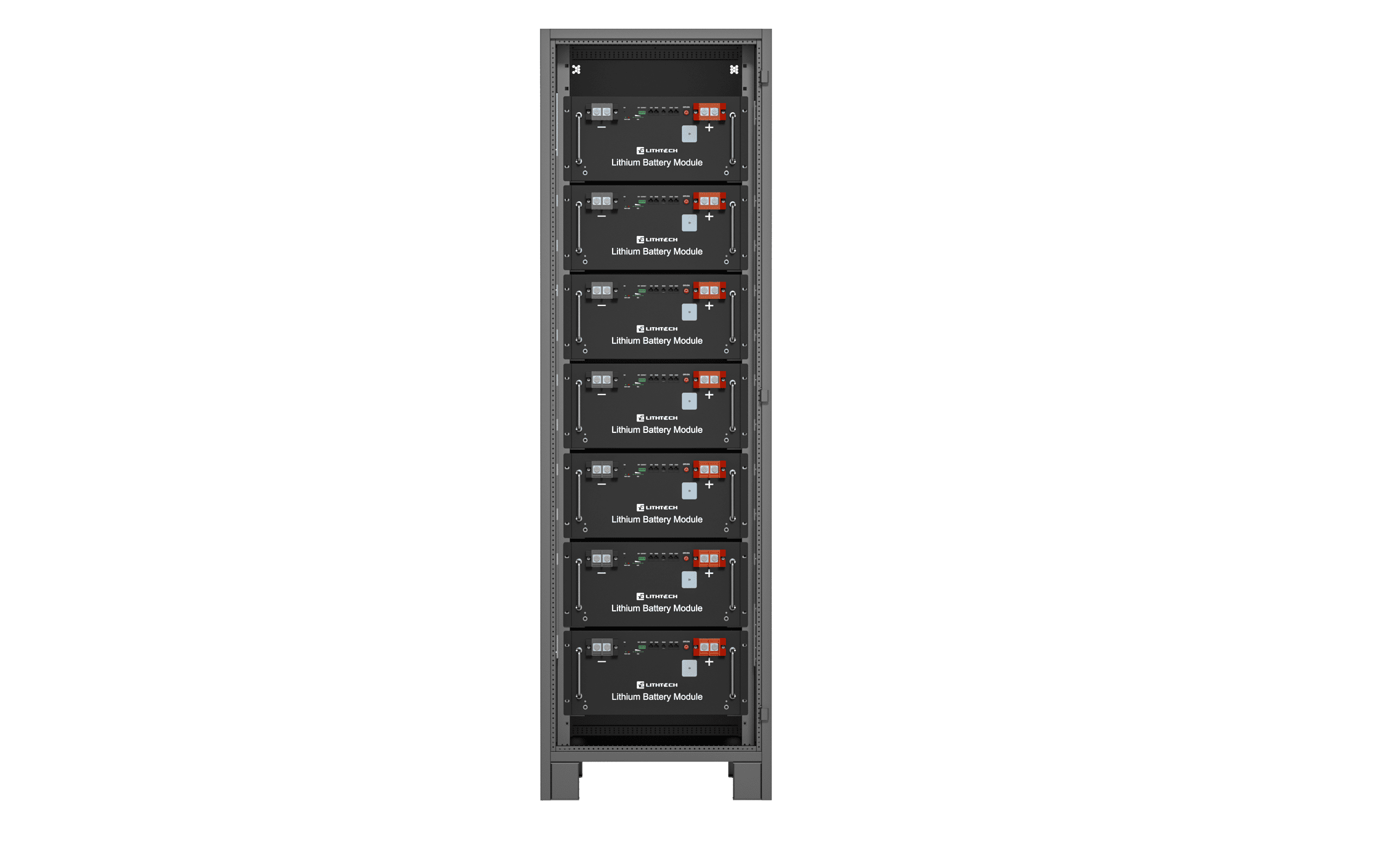 LITHTECH 5KWH Rack Mount 51.2V 100Ah LiFePO₄ Cabinet Battery Pack – High-Capacity, Fast-Charging Energy Storage Solution for Solar & Off-Grid Systems - Image 2