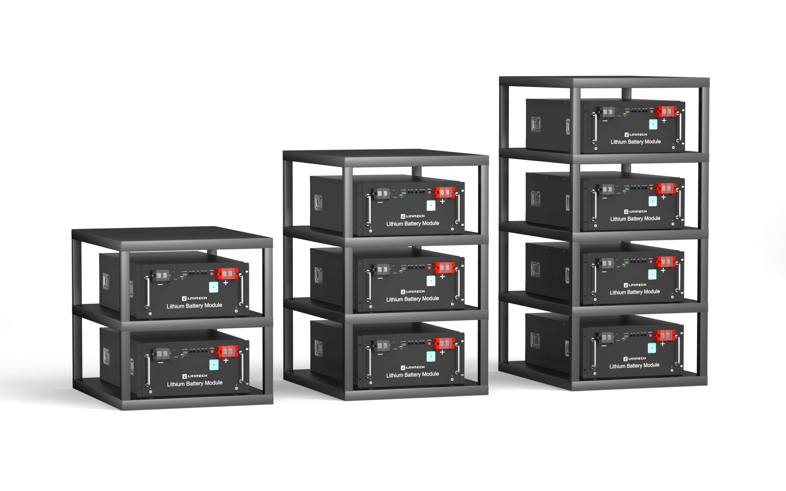 LITHTECH 5KWH Rack Mount 51.2V 100Ah LiFePO₄ Cabinet Battery Pack – High-Capacity, Fast-Charging Energy Storage Solution for Solar & Off-Grid Systems - Image 3