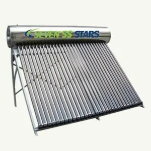 Seven SS Stars 200Liters Pressurized Heat-Pipe Tube Stainless Steel Solar Water Heater | Shinny Cover