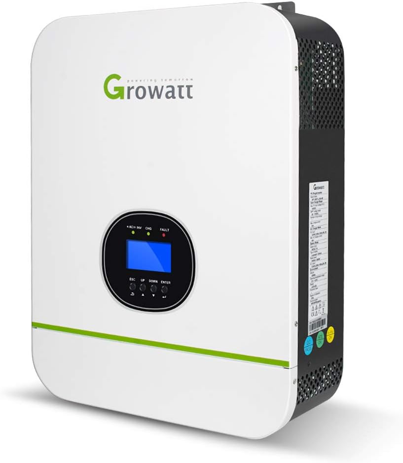 48V 3500W Split Phase Solar Inverter Growatt 80A MPPT Solar Charge Controller 120V